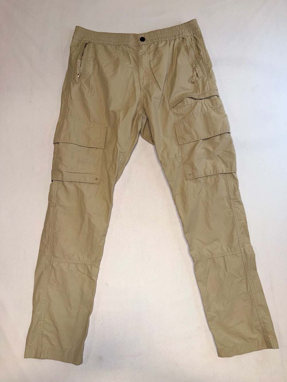 H&M Regular Fit Ripstop Cargo Pants Khaki Tan Size L